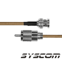 (1 pza) Jumper con cable LP142, conectores BNC Macho/UHF (PL-259) Macho.