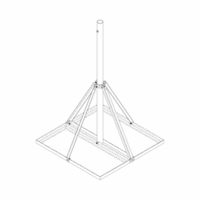 Base No Penetrante Base de 0.9 x 0.9 m con M?stil de 1.5 m x 2" diam. Ced.30 para Instalación de Antenas (HOT-DIP).