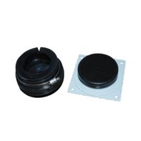 Placa y goma pasamuro para cable coaxial de 1/2"