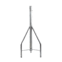 Tramo de Remate / Copete, tubo industrial 1 1/4" con tubo central 2 3/8", galvanizado por electr?lisis.