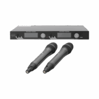 Kit de Microfon?a Inalámbrico | 2 Micr?fonos de mano | Receptor UHF | Pantalla LCD | 200 Canales |?Gran cobertura