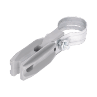 Aislador de paso o esquina de color GRIS con abrazadera incluida de 1 Pulgada para uso en poste cerco el?ctrico