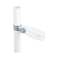 Aislador de paso o esquina de color BLANCO con abrazadera incluida de 1 Pulgada para uso en poste cerco el?ctrico