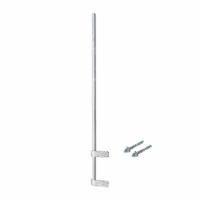 M?stil Liviano de Pared de 1.5 m (Diam. 1-1/4") con Cejas de Fijación  Soldadas, ?No se gira! Incluye Taquetes para instalación.