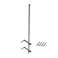 M?stil de 3 m de 1-1/2" di?metro ced. 30 con Herrajes para Sujeción a Pared.