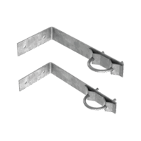 Juego de 2 Herrajes de Pared para Sujeción de M?stil (1-1/4" a 2")