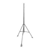 M?stil de 2" x 1.5 metros con Tripie para Instalación en losa. Acero Galvanizado en Caliente.