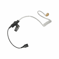 Auricular de tubo ac?stico transparente con cable de fibra tranzada con conector SNAP tipo MIRAGE. Requiere micr?fono de solapa de 1 o 2 hilos de la Serie SNAP.