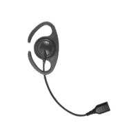 ?Auriculares de gancho en forma de "C" con cable de fibra trenzada y conector SNAP. Requiere micr?fono de solapa de 1 o 2 hilos de la Serie SNAP.