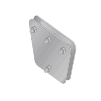 Placas igualadoras con tornillería y separadores, para 3 retenidas. Galvanizado en inmersi?n (20x20x30 cm).