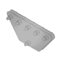 Placas igualadoras con tornillería y separadores, para 5 retenidas. Galvanizado en inmersi?n (20x20x50 cm).