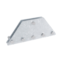 Placas igualadoras con tornillería y separadores, para 6 retenidas. Galvanizado en inmersi?n.