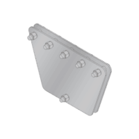 Placas igualadoras con tornillería y separadores, para 5 retenidas. Galvanizado en inmersi?n (30x30x50 cm).