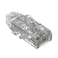 Plug RJ45 Cat6/6A, Para Cable UTP de Calibre 28 AWG, Chapado en Oro de 50 micras, Paquete de 100 piezas