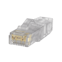Plug RJ45 Cat6A, Para Cable UTP de Calibre 23-24 AWG, Chapado en Oro de 50 micras, Paquete de 100 piezas
