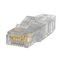 Plug RJ45 Cat6A, Para Cable UTP de Calibre 26 AWG, Chapado en Oro de 50 micras, Paquete de 100 piezas
