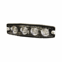 Luz Auxiliar de 4 LED, ?mbar, SAE Clase I, Lente transparente