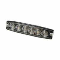 Luz Auxiliar de 6 LED, ?mbar, SAE Clase I, lente transparente