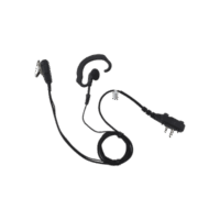 Micr?fono de solapa con gancho suave para la oreja y fibra trenzada para puerto de accesorios Icom de 2 pines con tornillos