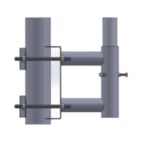 Adaptador para Colocar M?stil (tubo) a Poste recto.