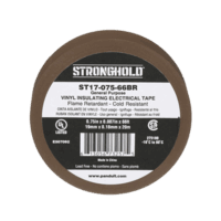 Cinta El?ctrica STRONGHOLD para Aislar, de PVC, Uso General Reparación y Mantenimiento, Grosor de 0.18mm (7 mil), Ancho de 19mm, y 20.12m de Largo, Color Caf?