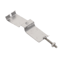 Sujetador de doble click para cable coaxial de 1 1/4"  paquete de 10 piezas.