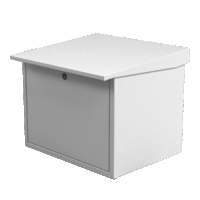 Gabinete para resguardo de baterías (hasta dos baterías PL110D12). L?mina Galvanizada.