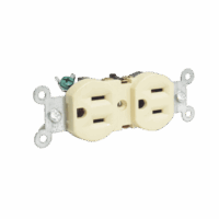 Contacto d?plex tapa marfil base negra 15A 127 Vca