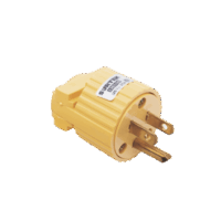 Clavija con Abrazadera Pl?stica Aterrizada  / 127 V CA 15 A Max.  / Fabricada en Plastico ABS.