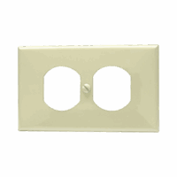 Placa de pl?stico para contacto d?plex color marfil.