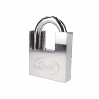 Candado de acero con Guarda Anti Palanca/ Acabado en Cromo Satinado / Doble Cerrojo / Medida 70 mm/ Nivel de seguridad 7/ 4 Llaves Abloy.