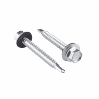 Tornillo - Pija cabeza hexagonal con rondana y punta de broca  #14 x 2", 50 piezas.