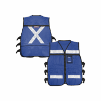 Chaleco Reflejante con 6 Bolsas Externas / 6 Broches ajustables / Talla Extra Grande.