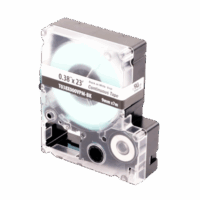 Casete de Etiquetas de Vinilo de Cinta Continua, Color Negro Sobre Blanco, Uso Interior/Exterior, 9 mm de Ancho x 7.6 Metros de Largo