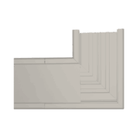 Sección en "L" color Marfil de PVC auto extinguible, para canaleta TEK-100-M (5576-16001)