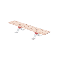 Barra de Uni?n Principal (TMGB) con Aisladores. Medida: 500 x 101.6 x 6.35 mm (19-11/16" x 4" x 1/4"), incluye tornillería en acero Inox.