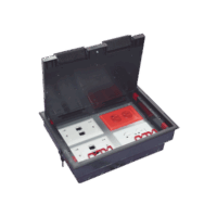 Caja de piso para cuatro m?dulos universales (Socket M4), para alimentación el?ctrica y redes de datos (11000-43401) No incluye faceplates