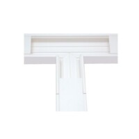 Sección en "T" color Blanco de PVC auto extinguible, para canaleta TEK-100 (5576-13100)
