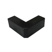 Esquinero Exterior Color Negro de PVC Auto Axtinguible, Para Canaleta TMK-1720-N-CC (5210-02003)