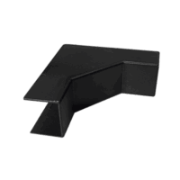 Esquinero Interior Color Negro de PVC Auto Axtinguible, Para Canaleta TMK-1720-N-CC (5220-02003)
