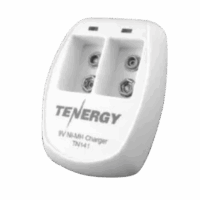 Cargador rápido de 2 compartimientos para baterías Ni-MH; Aplicable en baterías de 9 V