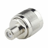 Adaptador N Macho a F Hembra , Niquel/ Oro/ Tefl?n,