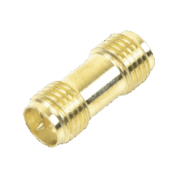 Adaptador Barril de SMA Hembra Inverso a SMA Hembra Inverso, Oro/ Oro/ Tefl?n,