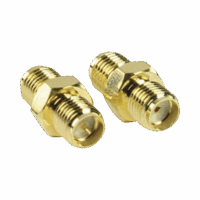 Adaptador en L?nea de Conector SMA Hembra Inverso a SMA Hembra, Oro/ Oro/ Tefl?n,