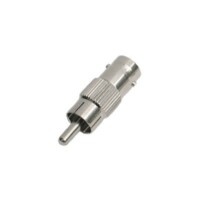 Adaptador en l?nea para 75 Ohm, de conector BNC hembra a RCA macho en aplicaciones de Audio-Video para c?maras, monitores y DVR?s.