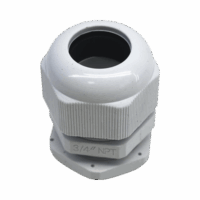 Conector Pl?stico Blanco Tipo Gl?ndula para Rosca NPT 3/4"