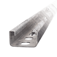 Unicanal perforado 4x2, 3000 mm, con acabado Electro Zinc