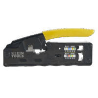 Ponchadora/Pelacables/Cortacables Compacta con Matraca para Conectores  RJ45 y RJ11/RJ12.