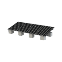 Montaje para Panel Solar, Riel "8" de 5450mm para M?dulos con Espesor de 35mm, Velocidad de Viento M?x. 136km/h (20? a 45?)