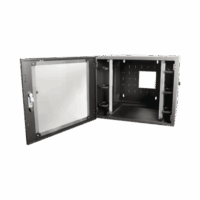 Gabinete de Pared Est?ndar de 19in, Abatible, de 12 UR, 610 mm de Profundidad, Color Negro